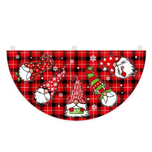 Weihnachten Outdoor Fan-förmigen Flagge Banner Weihnachten Dekor für Home Cristmas Drop Ornament Weihnachten Navidad Geschenk Neue Jahr