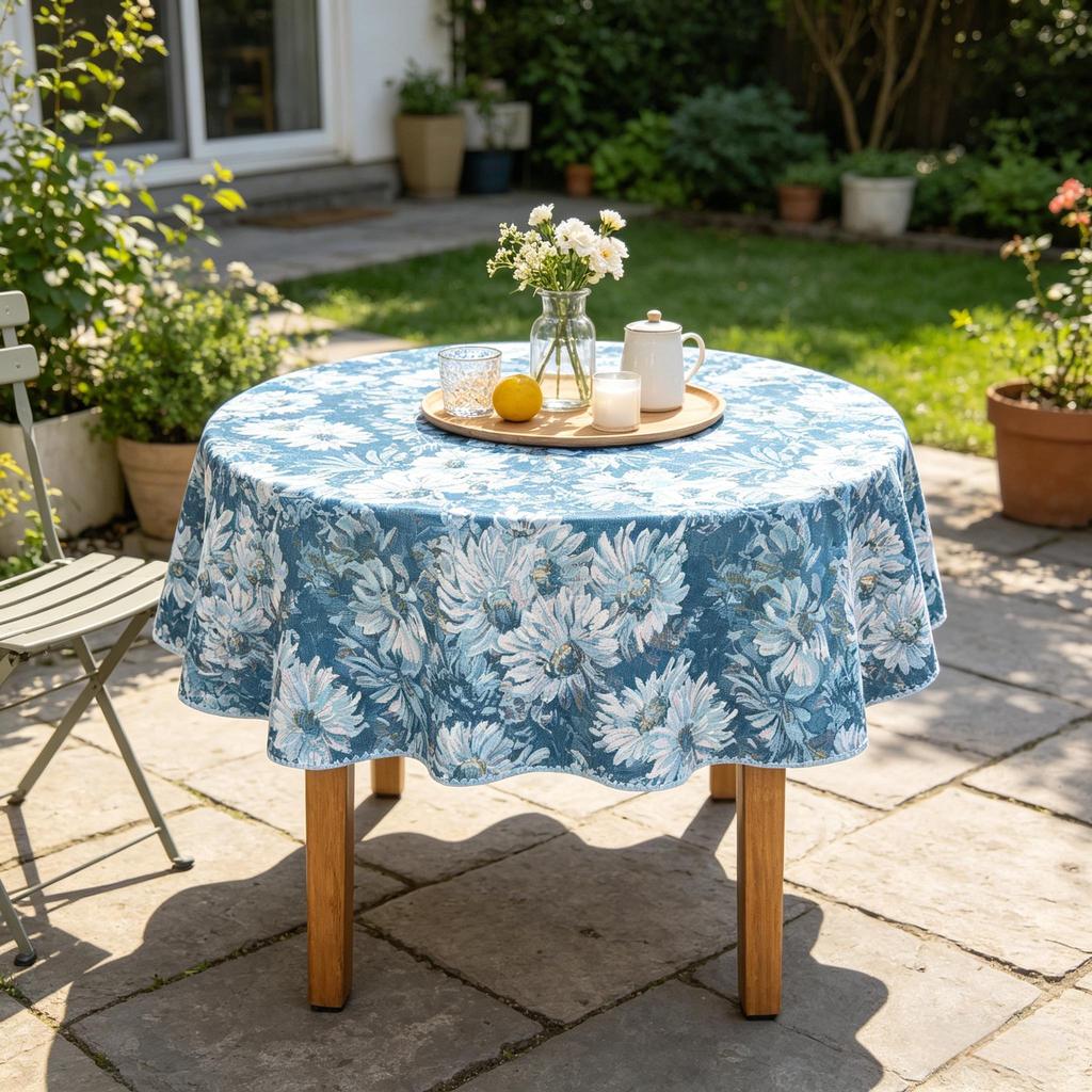 Dining Room Coffee Table Home Interior Decor  Small Cotton Material Soft Fabric Round Tablecloth