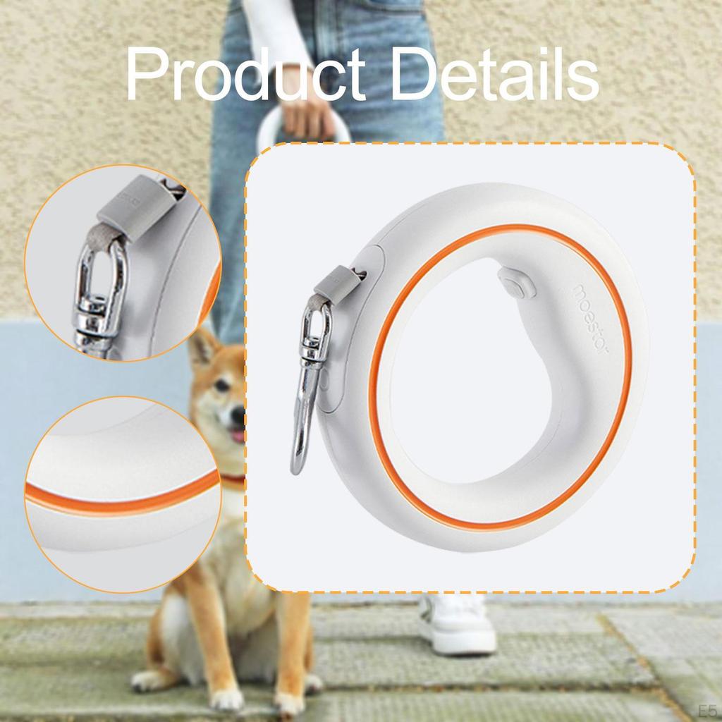 Practical Retractable Dog Leash, Wearable Traction Rope, Ergonomic 360° for Medium Small Dogs