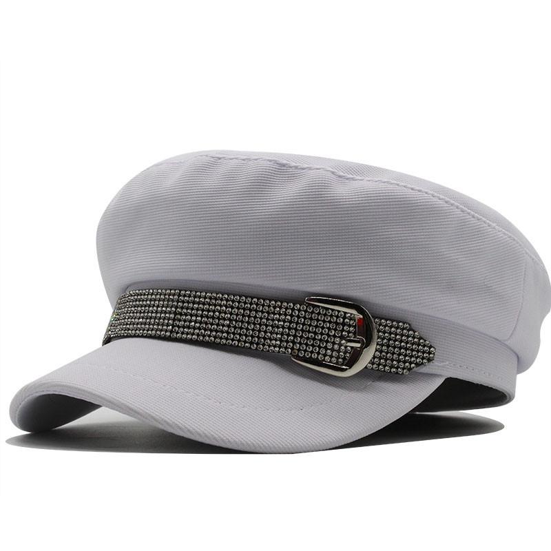 Black Beret Women'S Season Tide Japanese Octagonal Summer Vintage British Flat Top Navy Cap