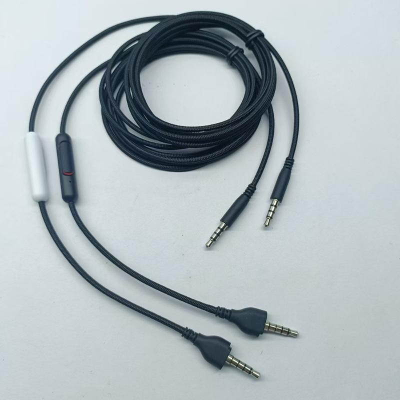 3.5mm Gaming Headphone Replacement Cable With Volumes Controller, Quality Sound Transmission for AW920H Headphone