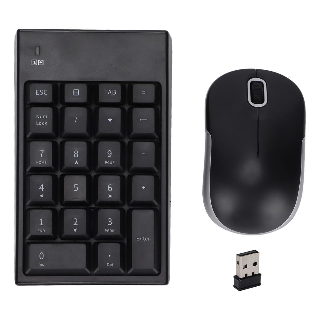 Numeric Keyboard Mouse Set MC‑61CB Wireless 2.4g Portable Silent Keypad Mice for Desktop Laptop