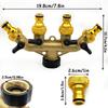 Strong Brass 4 Port Liquid Device Includes 4 Aluminum 3/4 Inch Threaded Nipples For Outdoor Usage