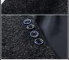 Men's Slim Fit Stand Collar Multi-Button Casual Suit Jacket