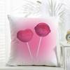 Art Sweet Sweet Pink Candy Cushion Cover Daily Washable Linen Pillowcase Soft For Sofa Bed Home Room Decor