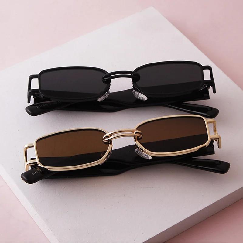 Trendy Small Rectangle Ladies Sun Glasses Glasses Designer Style Style Classic Rectangular Punk Sun Eyeglasses Men Shades Uv400 Clear Eyewear