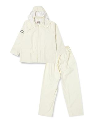 School Rain Rain Tuck Top and Bottom 3L [Winter Cherry] Suit, Raincoat, Set, Ivory,
