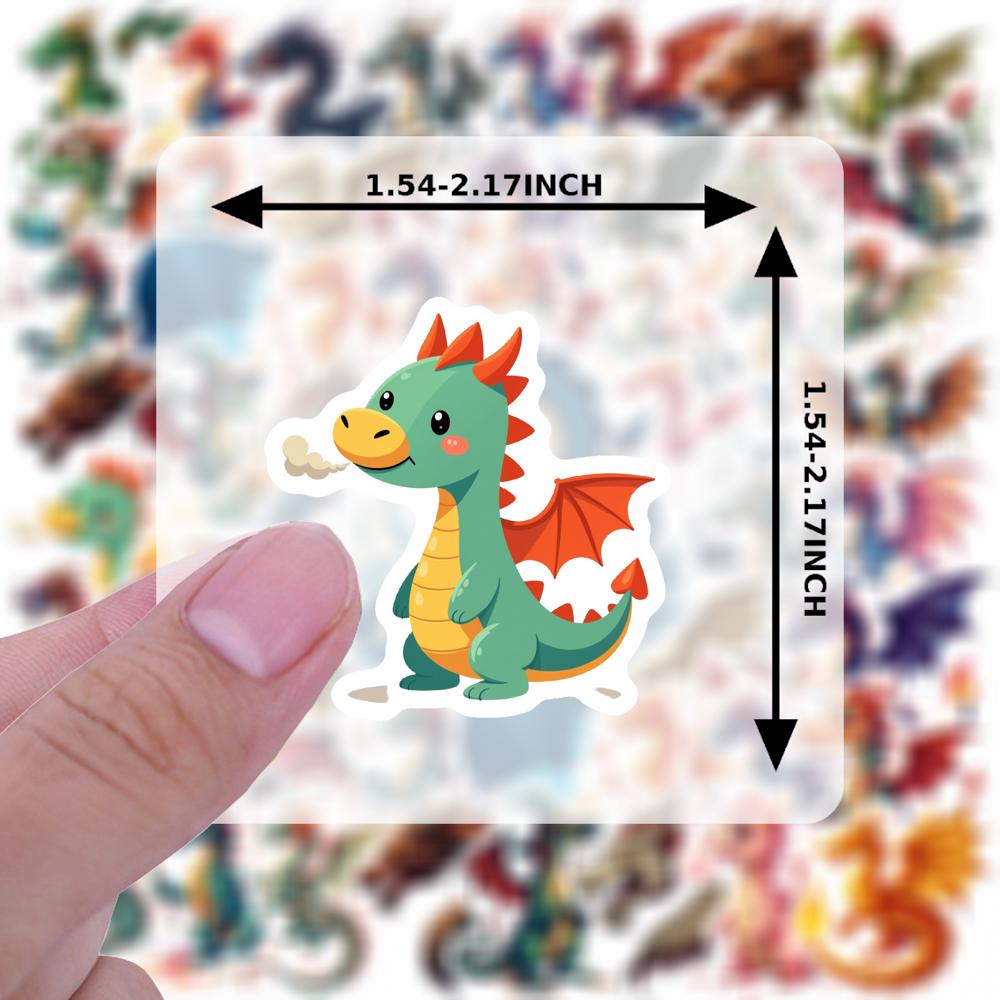35pcs Fantasy Dragon Stickers Waterproof Graffiti Decals Stationery Reward Sticker Diy Water Bottle Laptop Phone Cases