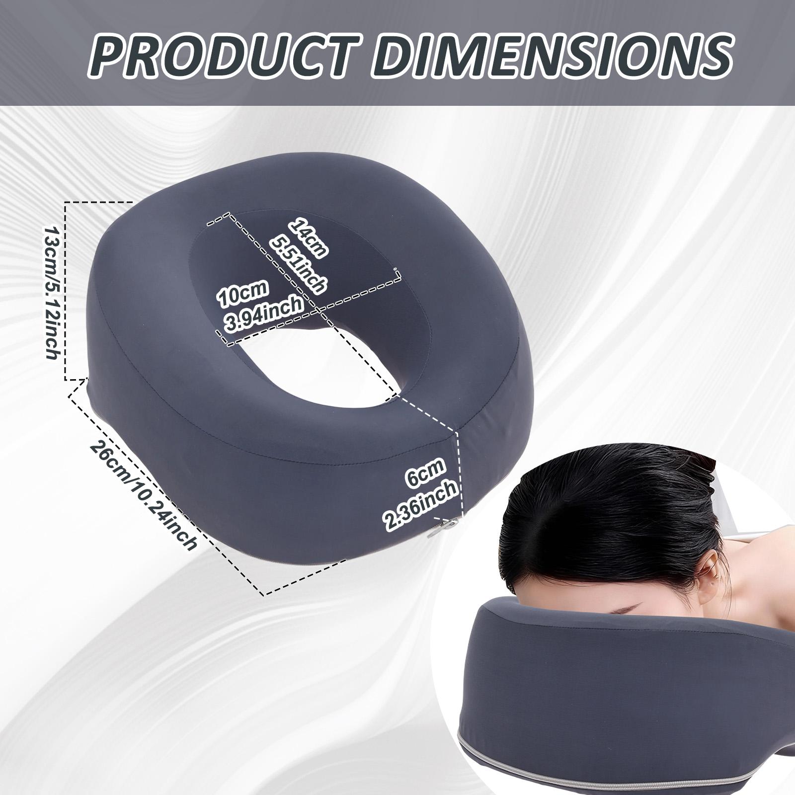 Face Down Pillow Ergonomics Lying Down Pillow Memory Foam Massage Bed Headrest Breathable Head Support Pillow for Beauty Salon
