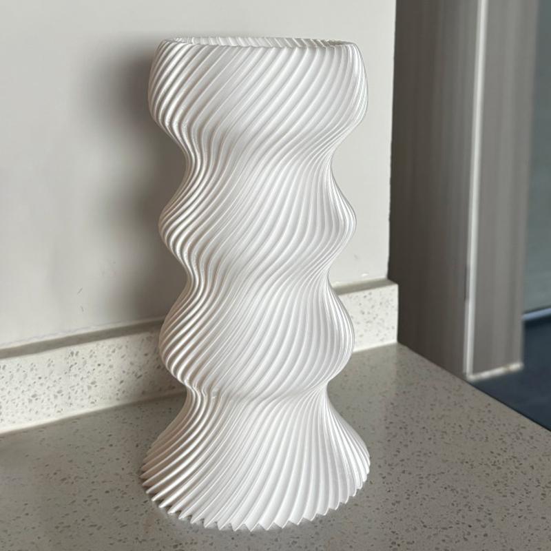 Modern Ins Vases 3D Printed Minimalist Flower Vase Luxury Flower Bottle Aesthetic Flowerpot for Living Room Home Decoration