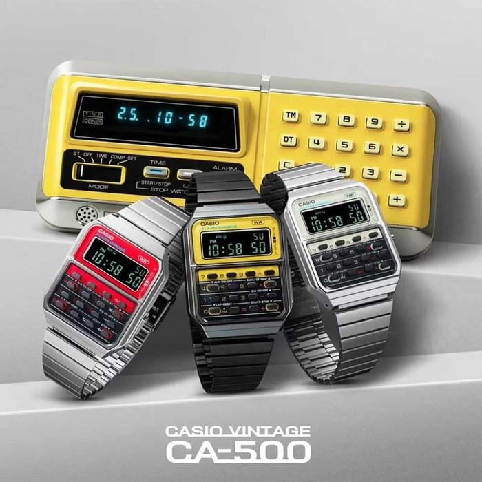 Casio Watch CA-500WEGG-9BEF, Black Strap, Black/White