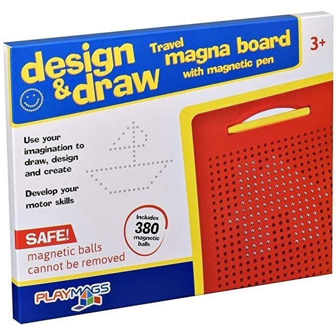 Jouet créatif - playmags - travel magna-board - planche à dessin - blanc - pour enfants