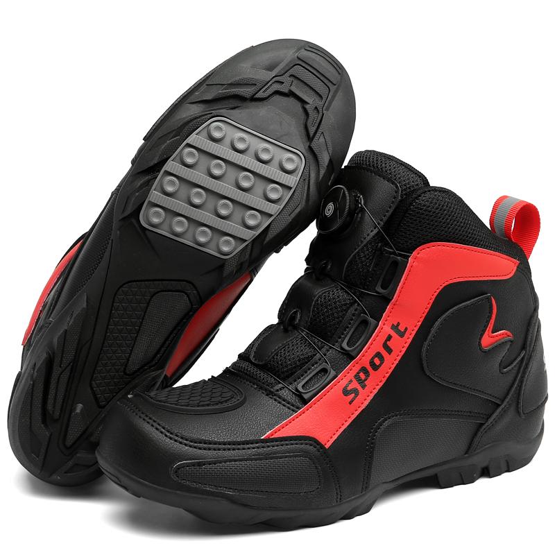 

Motorcycle shoes men high top professional Riding boots Fashion outdoor plus size casual soft sole sports boots cycling sneakers 36