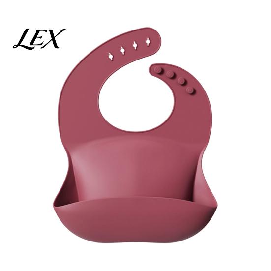 BPA Free Silicone Bibs Baby Bib, Waterproof Soft Adjustable Feeding Durable Skin Friendly Supplies Large Pocket Food Catch Bib for Babies And Toddlers