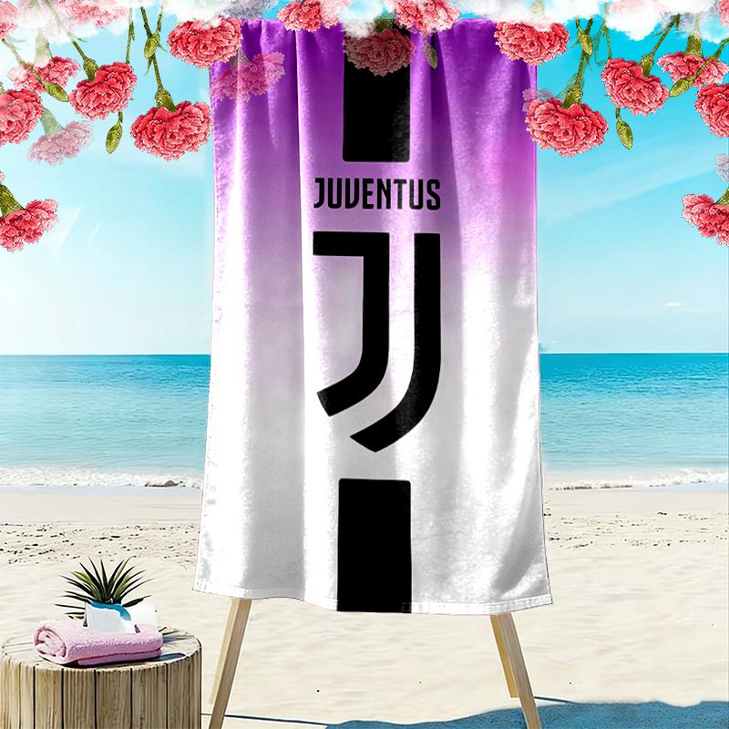 Asciugamano da Spiaggia Juventus Football Club Adatto per Viaggi, Attività all'Aperto, Piscine, Yoga, Surf, Campeggio, Escursionismo, Palestra