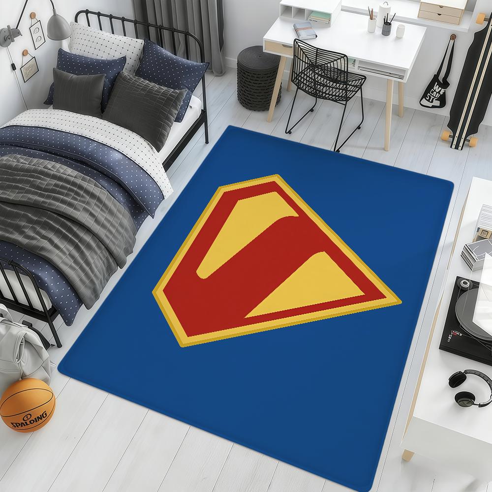 

movie S-Superman logo cool art ML hogar Bedside Rug Kitchen Bath Floor Mat Hallway Balcony Carpet Entrance Doormat Decor Home 40cm x 60cm