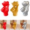 Hand Gesture Heart Finger Statue Love Gesture Sculpture Resin Figurine for Bar Nightstands Fireplace Bedroom Valentine's Day
