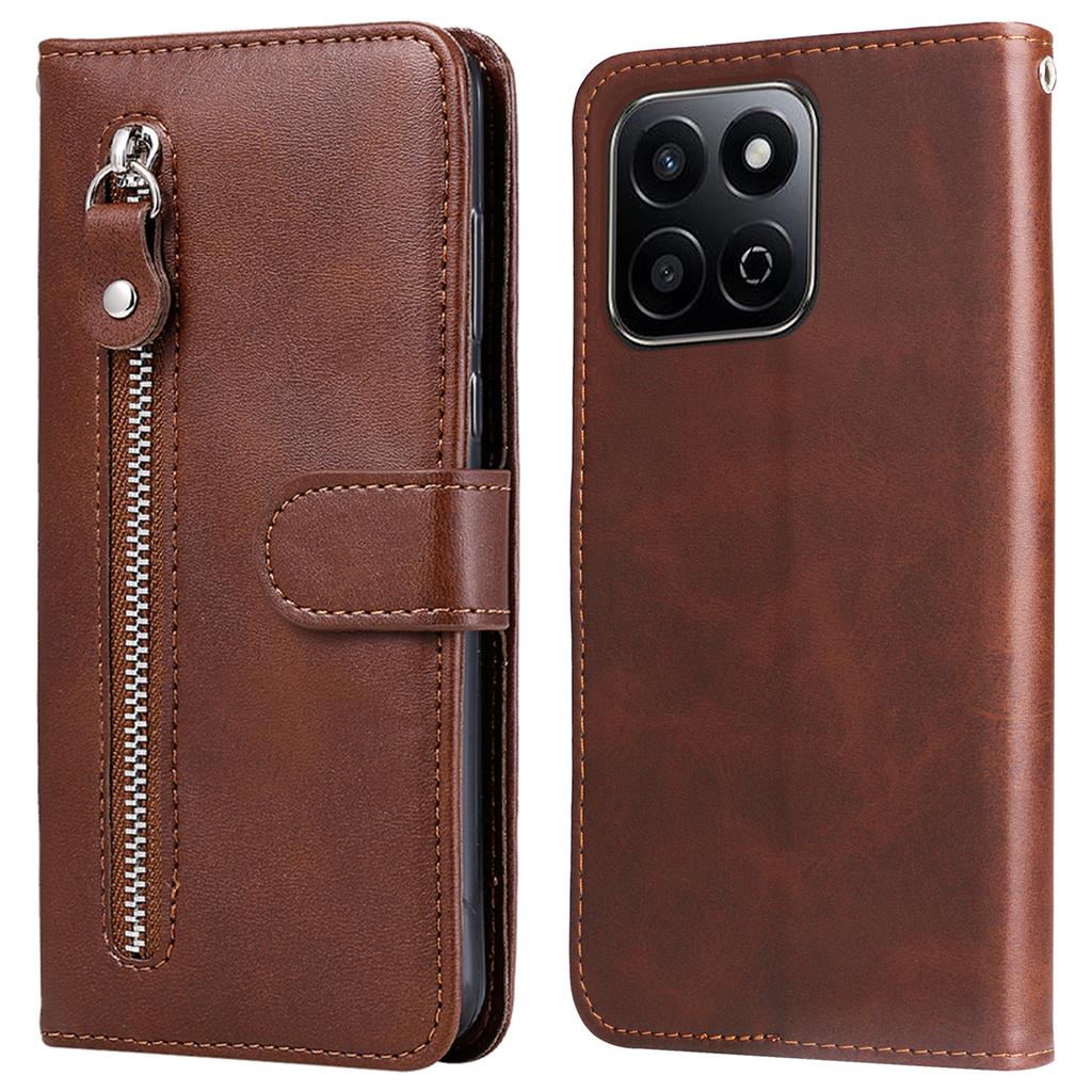 For Honor Play 60 Plus 5G Case Stand Zipper Wallet Phone Leather Cover