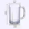 500ML Transparent Beer Mug Acrylic Plastic Unbreakable Milk Coffee Juice Water Cup Barware Drinkware For Home Party Bar Karaoke