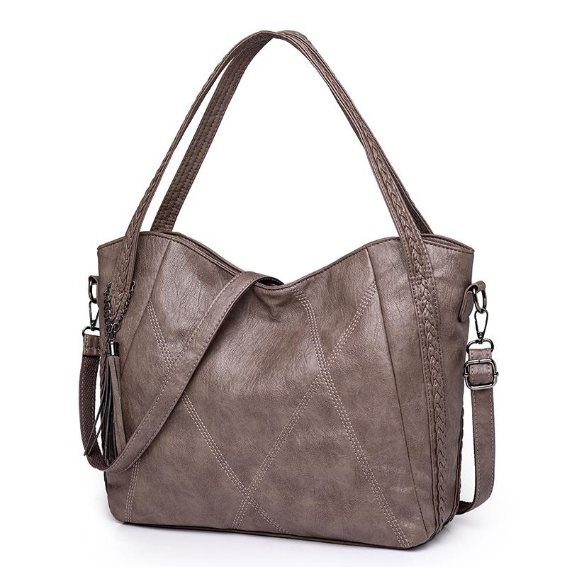 Women's Bag New Large-capacity Soft Leather Mother Bag Portable Shoulder Bag Medium and Old Messenger Bag