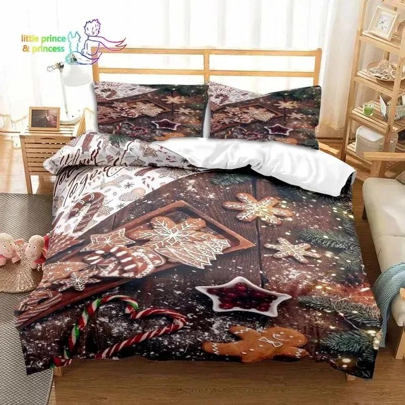 

Christmas Snow Pattern Bedding Set Single Twin Full Queen King Size 3D Print for Adult Boys Bedroom EU single(135x200cm)