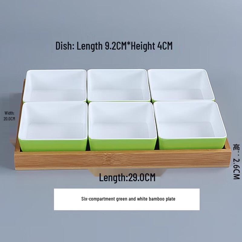 Japanese Style 6-Compartment Melamine Serving Plate