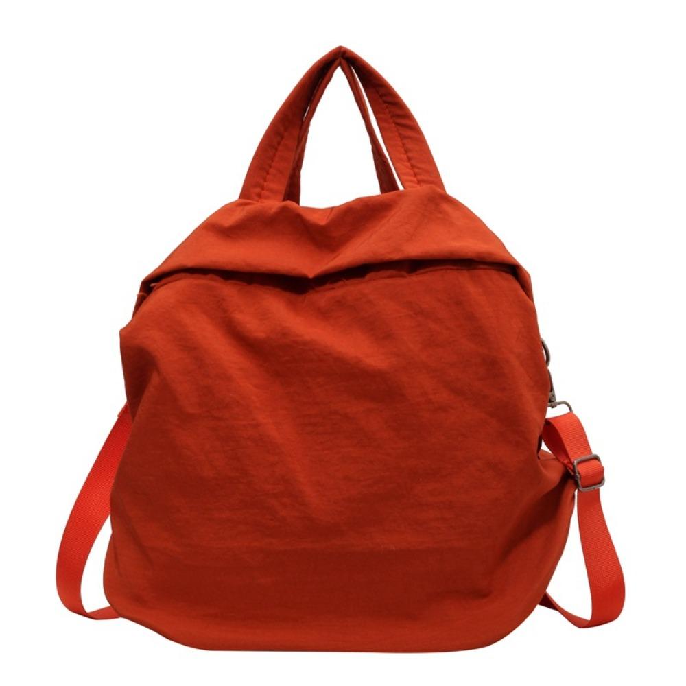 

Женская сумка через плечо большой вместимости, легкая минималистичная сумочка, нейлоновая сумка-тоут, для работы оранжевый