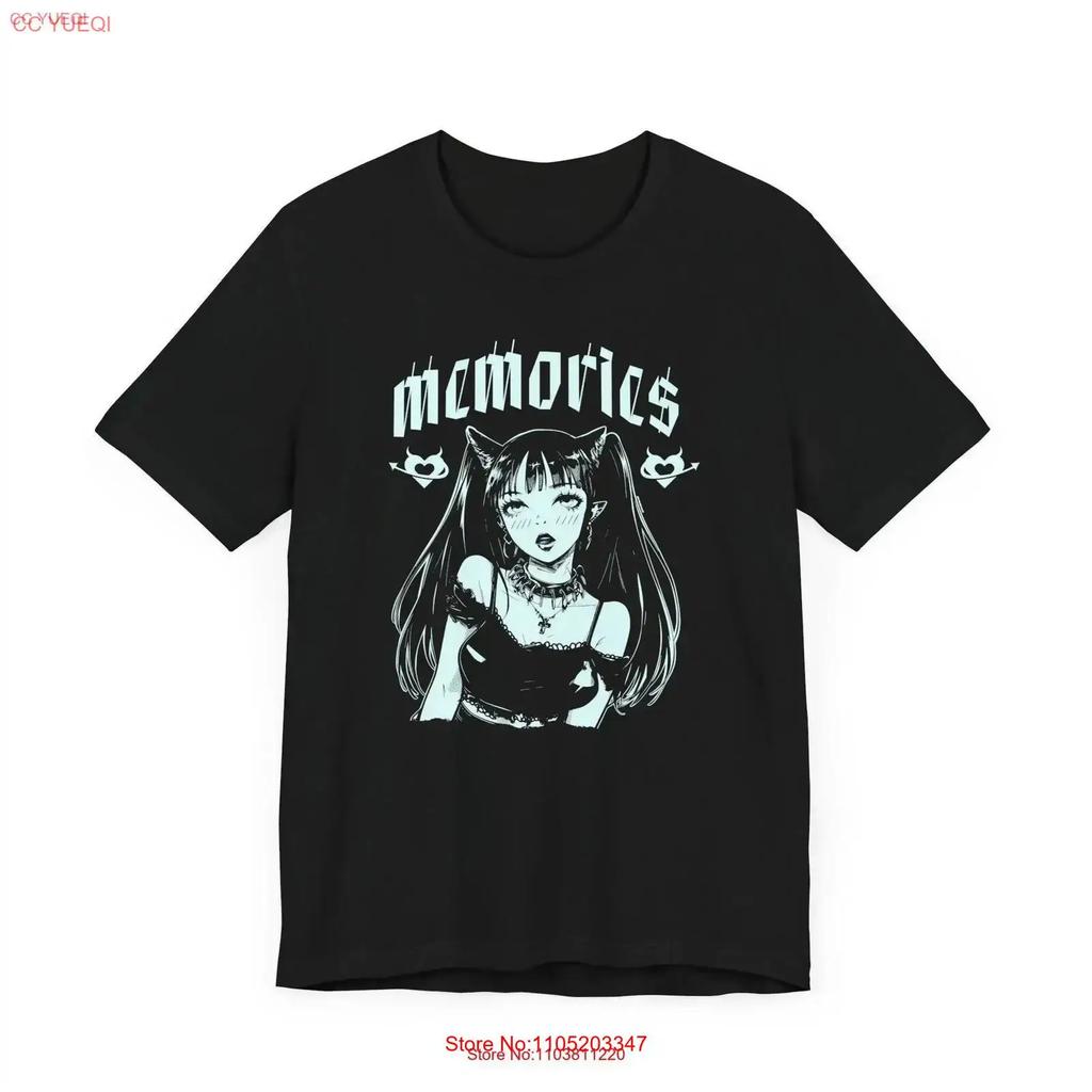 Memories Anime Girl Goth Style T Shirt Gothic Streetwear for Lovers Emo Dark Witch Aesthetic Art Horror Vintage Washed Fashion