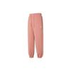 Knitted Sweatpants Women's Pink Moderate Cuffed Pants FB5114-618
