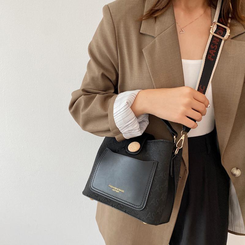 Modische, lässige, tragbare Eimertasche für Damen, neue Herbst- und Wintermode, große Kapazität, Schulter-Crossbody-Tasche