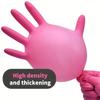 30PCS High Elastic Rose Red Nitrile Gloves, 9 Inch Reusable Non-Slip Gloves, Disposable Household Rubber Gloves