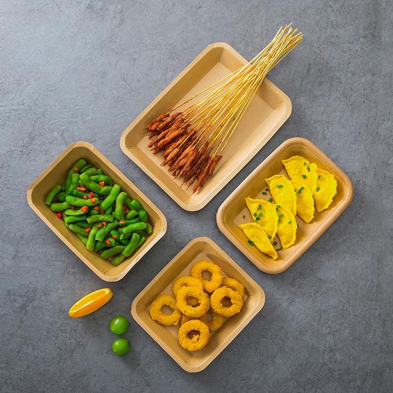 Disposable Kraft Paper Food Boat Trays