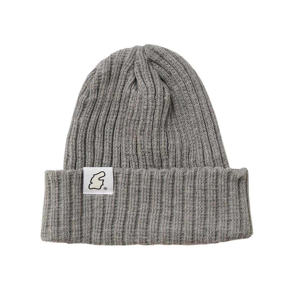 APOSTROPHE COMMA Summer Reversible Label Soft Ribbed Beanie (White)