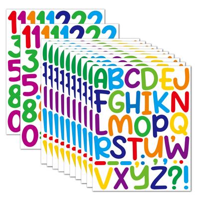 2-inch Alphanumeric Sticker Vinyl Waterproof Creative Poster Gift Index Hand Account Number Sticker