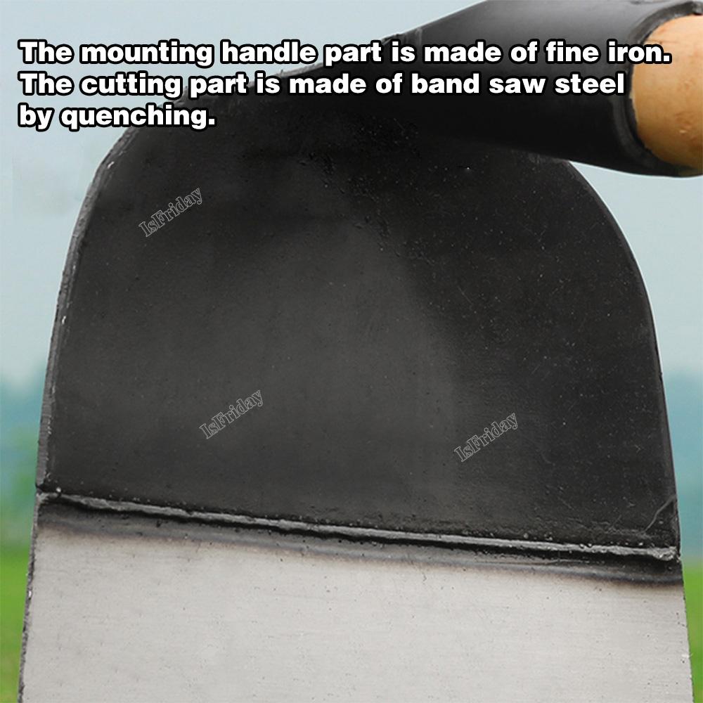 Manganese Steel Garden Hoe Loosening Soil Vegetable Planting Weeding Land Reclamation Excavation Farm Agricultural Weeding Tools