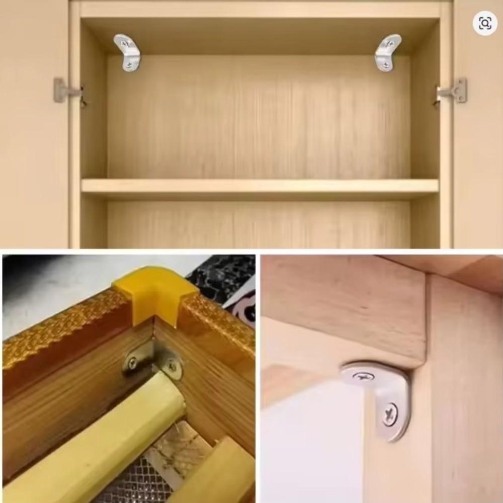 10pcs Stainless Steel Right Angle Corner Brace Small Size Stable Connector Angle Bracket 90 Degree L Brackets Furniture Hardware