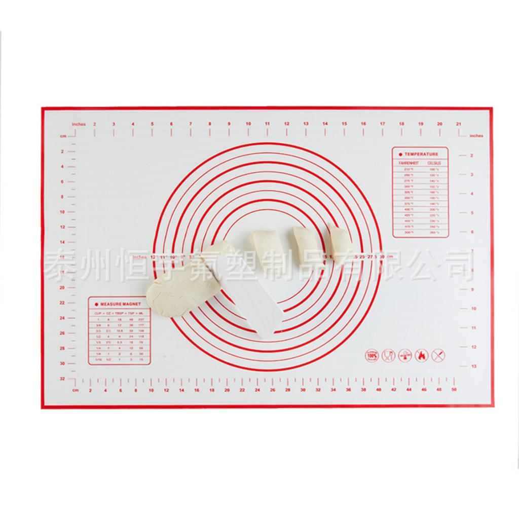 Large Silicone Dough Kneading Mat Rolling Pin Baking Mat Non Slip Heat Insulation for Kitchen