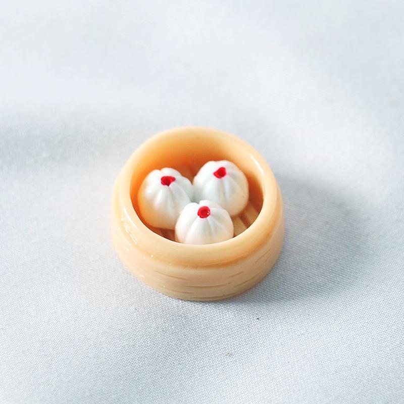 5Pcs 1:12 Scale Miniature Dollhouse Chinese Dim Sum Food For Decor Toys