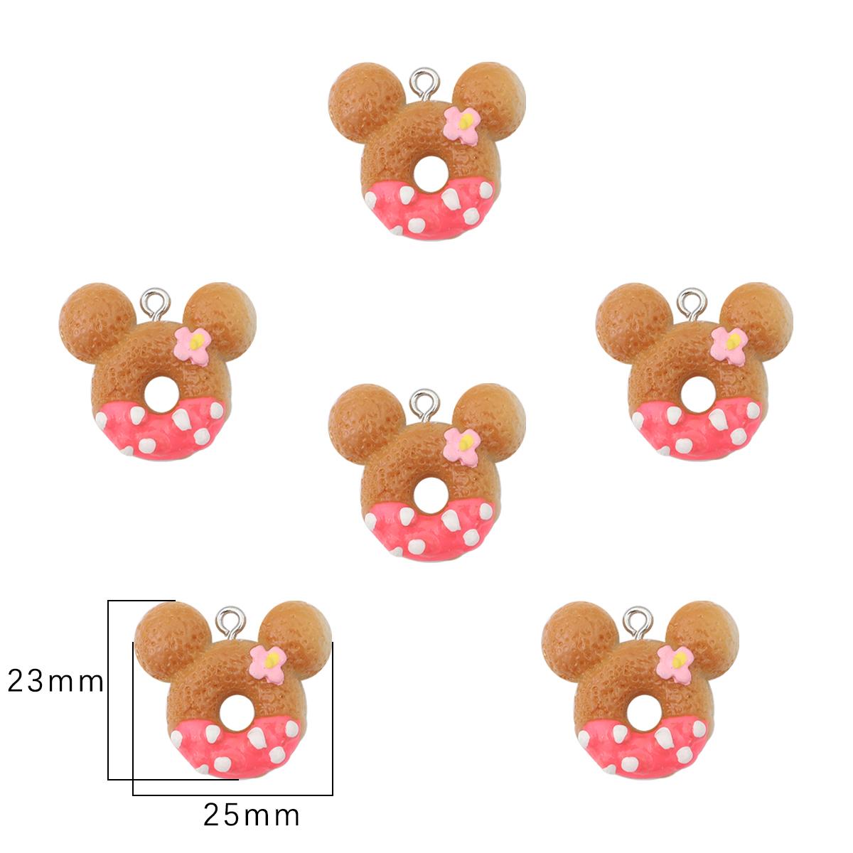 

4 шт., модная подвеска из смолы, милая собака, медведь, пчела, подвески в виде мороженого для ожерелья, браслета, сделай сам, изготовление ювелирных изделий