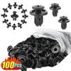 100PCS  Bumper Fastener Nylon Plastic Clip Universal Rivet Clip Locator Leaf Plate Expansion Thru-Core Screws Car Accessories