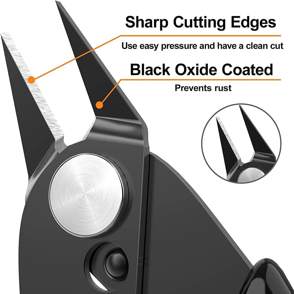 Hair Extension Pliers Keratin Bond Cutting Pliers Wire Flush Cutters Wire Clippers Nippers Hair Extension Tool with an Opening Spring Weft Extensions