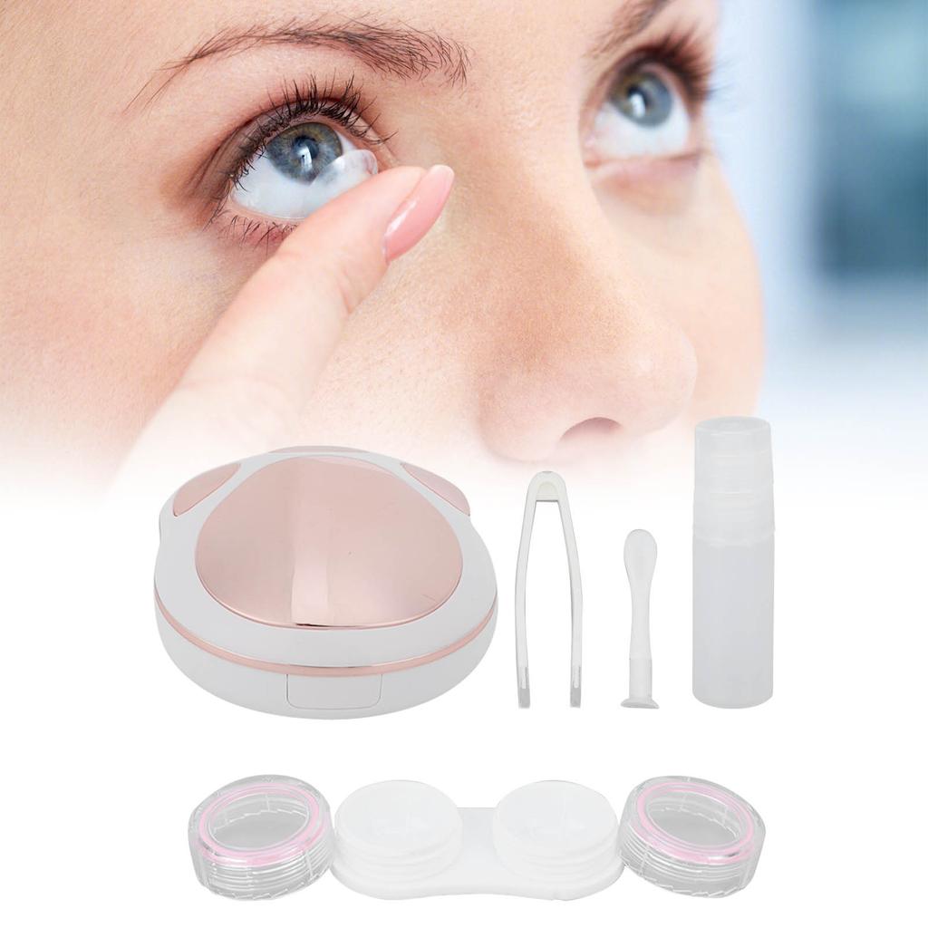 Contact Lens Case Mirror Look Cartoon NaPAW Plastic Material Lightweight Portable Travel Contact Lens Container