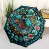 Festival Symbols pattern umbrella, portable and foldable design, 8 ribs, a casual accessory for Halloween, Christmas, and birthday gifts.