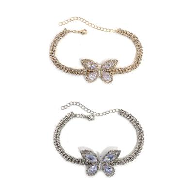 Modisches Zirkonia Schmetterlingsarmband Bequeme Passform Koreanische Stile Modeaccessoire für Freizeit oder Formelle Anlässe