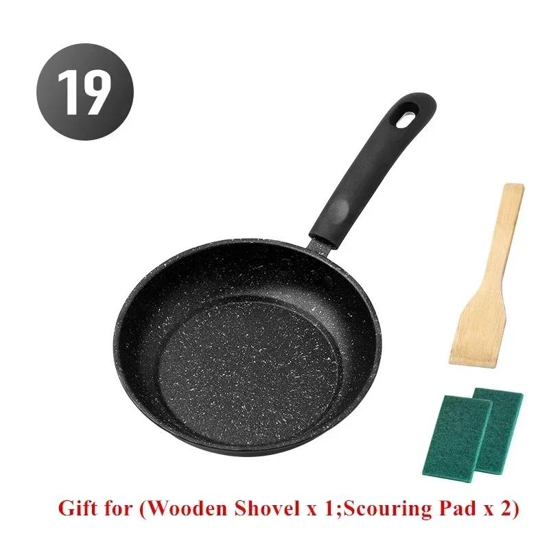 

Прочная каменная сковорода 19/21/23/25 см Вок антипригарная сковорода Котел Индукционная плита Сковороды Яйцо для блинов Газовая плита Главная