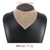 Retro Multi-row Flash Diamonds Bib Necklace Exaggerated Geometric Triangle Full Rhinestones Clavicle Chain for Female