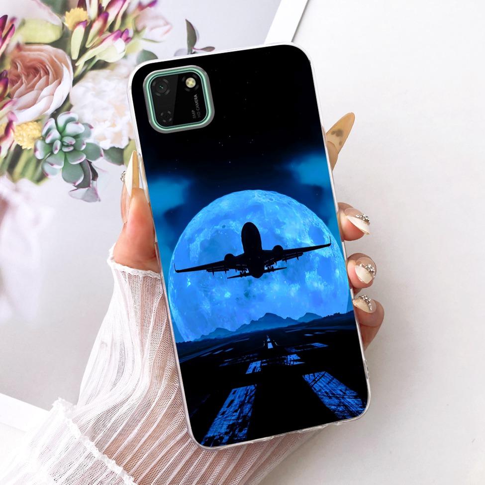 Transparent For Huawei Y5p Case DRA-LX9 Cute Cat Fashion Butterfly Funny Cool Painted Bumper Cover For Huawei Y5 P Casing