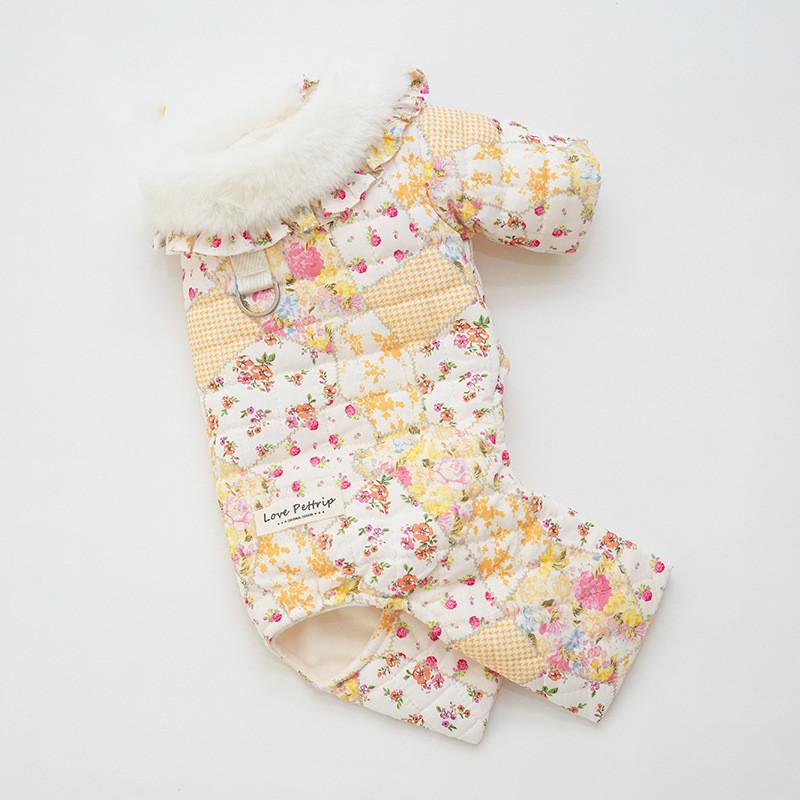 

Winter Pet Apparel Jumpsuit Thick Warm Dog Clothes Coat Jacket Puppy Pomeranian Poodle Bichon Schnauzer Clothing Dog Costume XXL S жёлтый