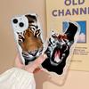 LZ30 Tiger Lion Cat Clear Soft Wave Phone Cases for Xiaomi 11 Lite Redmi Note 13 12 8 Pro 9 12C A3 Infinix Smart 8 Tecno Protection Back Cover
