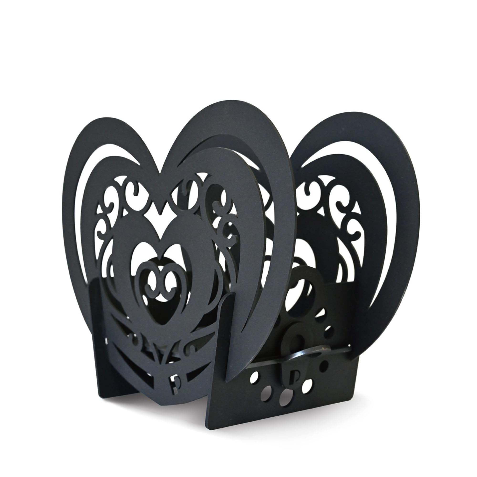 

PINECOCO Fire Stylish and Perfect for Outdoor Made in Easy Light Pico Heart-Shaped Pit, Cute, Camping, Lighting, Japan, Compact, Assembly, Family, чёрный